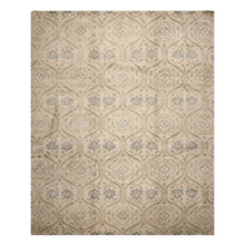 9x12 Gray, Taupe, Slate Color Hand Knotted Tibetan Wool Transitional Oriental Rug