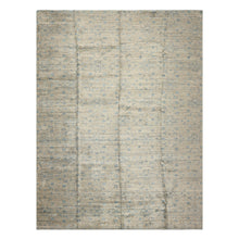 9x12 Gray, Beige, Aqua Color Hand Loomed Tibetan Wool Transitional Oriental Rug