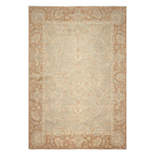 10x14 Seafoam, Mocha, Ivory Color Hand Knotted Peshawar Wool Traditional Oriental Rug