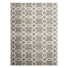 Multi Size Gray Silver Color Hand Loomed Tibetan Wool & Bamboo Silk Transitional Oriental Rug