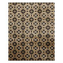 Multi Size Brown Charcoal Beige Color Hand Loomed Tibetan Wool & Bamboo Silk Modern & Contemporary Oriental Rug