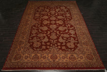11x16 Burnt Orange, Light Gold, Mint Color Hand Knotted Tabriz wool Traditional Oriental Rug