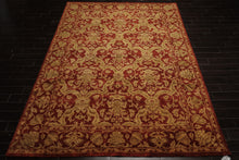 9x12 Burnt Orange, Gold, Olive Color Hand Knotted Jaipur Wool Transitional Oriental Rug