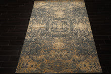 6x9 Gray, Slate, Caramel Color Hand Knotted Sherpa Bamboo Silk & Wool Modern Oriental Rug