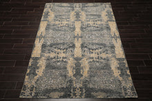 6x9 Gray, Taupe, Gold Color Hand Knotted Sherpa Bamboo Silk & Wool Modern Oriental Rug