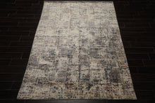 6x9 Beige, Taupe, Gray Color Hand Knotted Sherpa Bamboo Silk Modern Oriental Rug