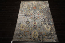 6x9 Taupe, Brown, Orange Color Hand Loomed Sherpa Bamboo Silk Traditional Oriental Rug