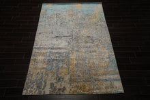 6x9 Taupe, Gray, Beige Color Hand Loomed Sherpa Wool & Bamboo Silk  Oriental Rug