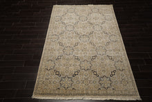 6x9 Beige, Taupe, Gray Color Hand Woven Fine Oushak Wool Traditional Oriental Rug