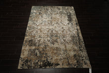 6x9 Beige, Brown, Charcoal Color Hand Knotted Sherpa Wool & Bamboo Silk Modern Oriental Rug