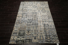 6x9 Gray, Beige, Slate Color Hand Loomed Sherpa Bamboo Silk Modern Oriental Rug