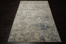 6x9 Ivory, Gray, Taupe Color Hand Knotted Sherpa Wool & Bamboo Silk Modern Oriental Rug