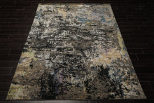 6x9 Gray, Beige, Teal Color Hand Knotted Sherpa Wool & Bamboo Silk Modern Oriental Rug