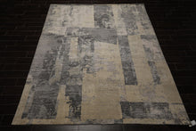 6x9 Beige, Gray, Taupe Color Hand Knotted Sherpa Wool & Bamboo Silk Modern Oriental Rug