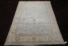 8x10 Blue, Beige, Brown Color Hand Knotted Oushak Bamboo Silk Traditional Oriental Rug