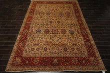 9x12 Brown, Rust, Beige Color Hand Knotted Agra Wool Traditional Oriental Rug