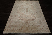 9x12 Beige, Brown, Peach Color Hand Knotted Oushak Bamboo Silk Traditional Oriental Rug