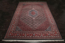 11x13 Midnight Blue, Red, Ivory Color Hand Knotted Heriz Wool Traditional Oriental Rug