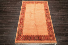 5x8 Orange, Red, Brown Color Hand Knotted Gabbeh Wool Modern Oriental Rug