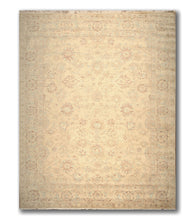 9x12 Beige, Aqua, Brown Color Hand Knotted  Wool Traditional Oriental Rug