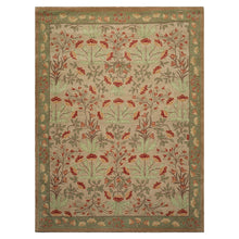 Multi Sizes Handmade Transitional Wool Botanical Floral Area Rug Beige