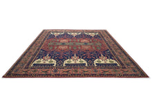 12x15 Navy, Rust, Rose Color Hand Knotted Oushak Wool Tribal Oriental Rug