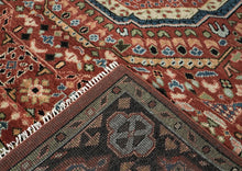 9x12 Rust, Sage, Beige Color Hand Knotted Oushak Wool Traditional Oriental Rug