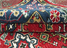 8x10 Red, Navy, Gold Color Hand Knotted Oushak Wool Arts & Crafts Oriental Rug