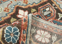 5x8 Mint, Teal, Brown Color Hand Knotted Oushak Wool Traditional Oriental Rug