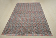 Multi Size Black Coral Ivory Color Hand Woven  Wool Modern & Contemporary Oriental Rug