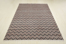 Multi Size Black Ivory Rust Color Hand Woven  Wool Modern & Contemporary Oriental Rug