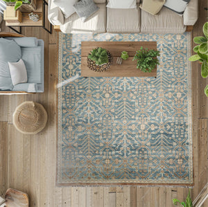 Multi-size Hand Knotted Transitional Turkish Oushak 100% Wool Rug