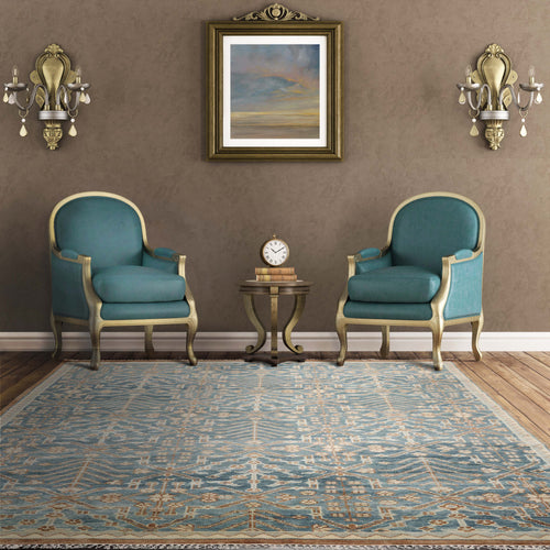 Multi-size Hand Knotted Transitional Turkish Oushak 100% Wool Rug