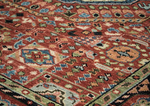 9x12 Burnt Orange, Lime, Beige Color Hand Knotted Oushak Wool Traditional Oriental Rug