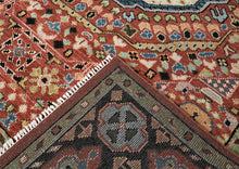 9x12 Burnt Orange, Lime, Beige Color Hand Knotted Oushak Wool Traditional Oriental Rug