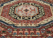 9x12 Rust, Sage, Beige Color Hand Knotted Oushak Wool Traditional Oriental Rug