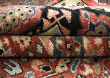 9x12 Rust, Sage, Beige Color Hand Knotted Oushak Wool Traditional Oriental Rug