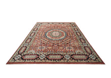 9x12 Rust, Sage, Beige Color Hand Knotted Oushak Wool Traditional Oriental Rug