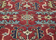 9x12 Rust, Sage, Blue Color Hand Knotted Oushak Wool Transitional Oriental Rug