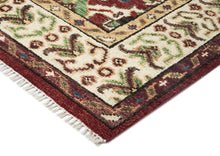 9x12 Rust, Lime, Ivory Color Hand Knotted Oushak Wool Arts and Crafts Oriental Rug