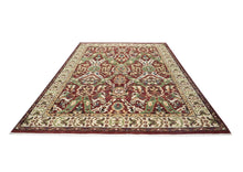 9x12 Rust, Lime, Ivory Color Hand Knotted Oushak Wool Arts and Crafts Oriental Rug