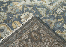 9x12 Blue, Gray, Beige Color Hand Knotted Oushak Wool  Oriental Rug