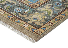 9x12 Beige, Tan, Ivory Color Hand Knotted Oushak Wool  Oriental Rug