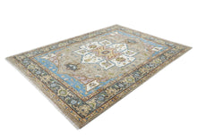 9x12 Beige, Tan, Ivory Color Hand Knotted Oushak Wool  Oriental Rug