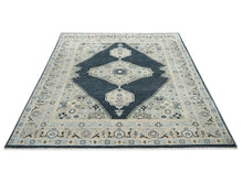 9x12 Gray, Blue, Taupe Color Hand Knotted Oushak Wool  Oriental Rug