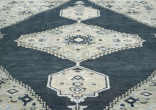 9x12 Gray, Blue, Taupe Color Hand Knotted Oushak Wool  Oriental Rug