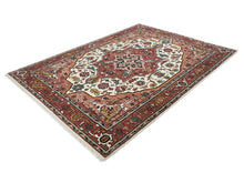 9x12 Ivory, Rose, Rust Color Hand Knotted Oushak Wool  Oriental Rug