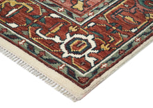 9x12 Ivory, Rust, Rose Color Hand Knotted Oushak Wool  Oriental Rug