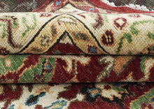 9x12 Rust, Lime, Ivory Color Hand Knotted Oushak Wool Transitional Oriental Rug