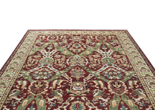 9x12 Rust, Lime, Ivory Color Hand Knotted Oushak Wool Transitional Oriental Rug